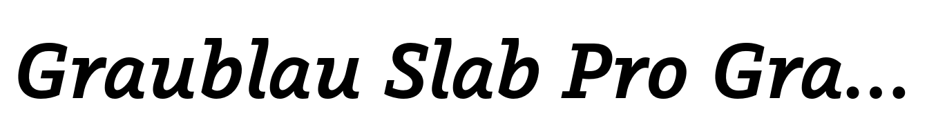 Graublau Slab Pro Graublau Slab SemiBold Italic